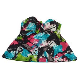 Croft&Barrow 16 Multicolor Strapless Swim Top